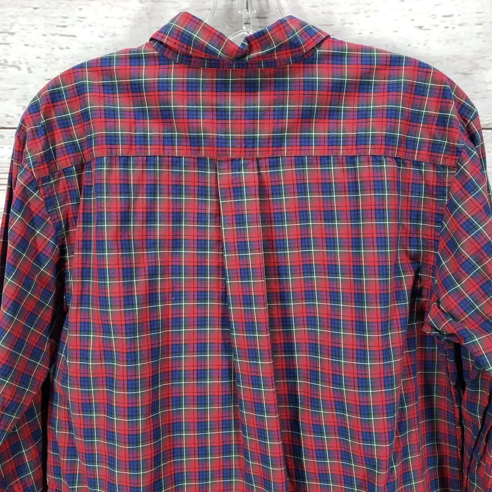 Ralph Lauren Boys Multicolor 100%Cotton Plaid Long Sleeve Shirt Size XL